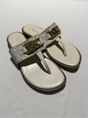 Michael Kors Camila thong sandals white